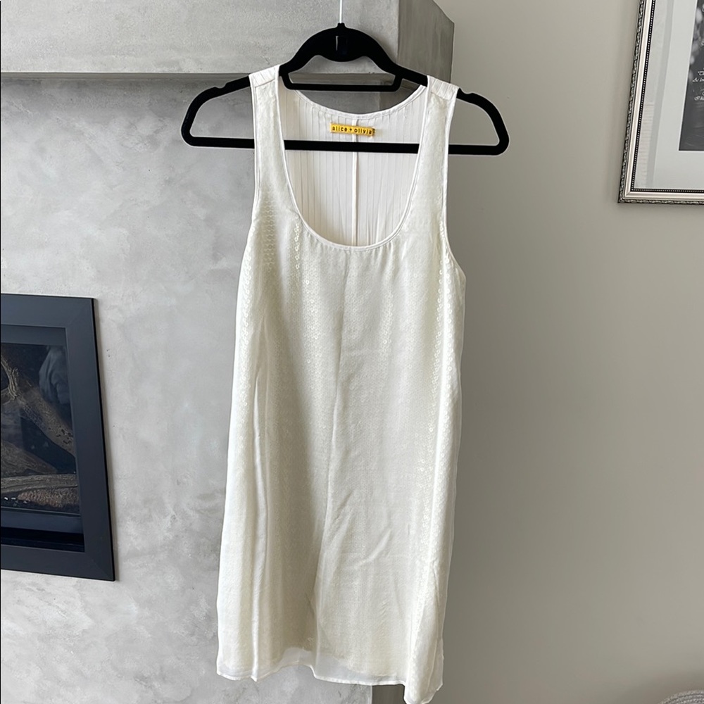Off- White Sleeveless Dress